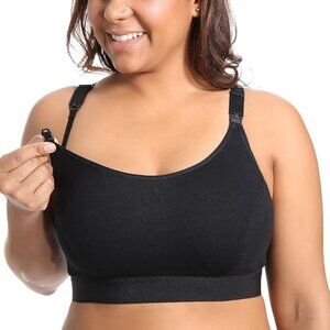 Gratlin Womens Plus Size Nursing Bra Sports Maternity Support Cotton Breastfeedi